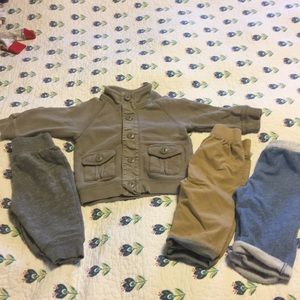 Baby gap jacket and 3 pairs of pants